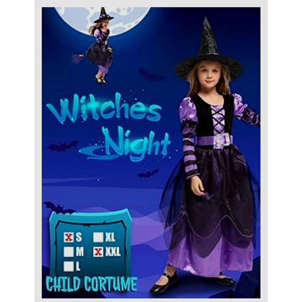 NEW NARECTE LITTLE NAUGHTY VIOLET WITCH COSTUME
